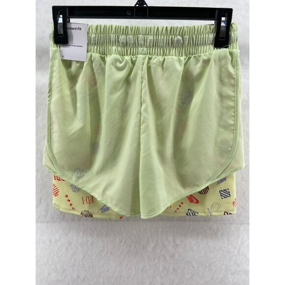 NWT Nike Shorts Girls Large Dri-FIT Tempo 2-in-1 Mongram Running Lime Ice $32.00 - Picture 10 of 10